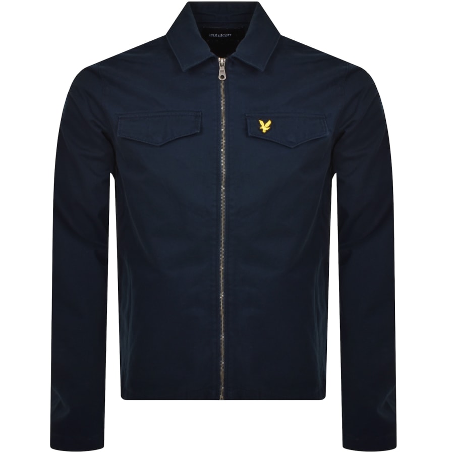 Lyle And Scott Cotton Overshirt Navy Mainline Menswear Ireland